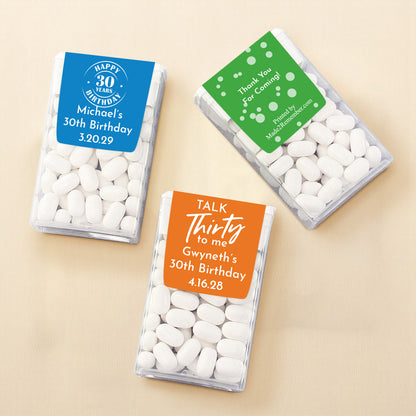 30th Birthday Personalized Tic Tac Mints (Set of 12)