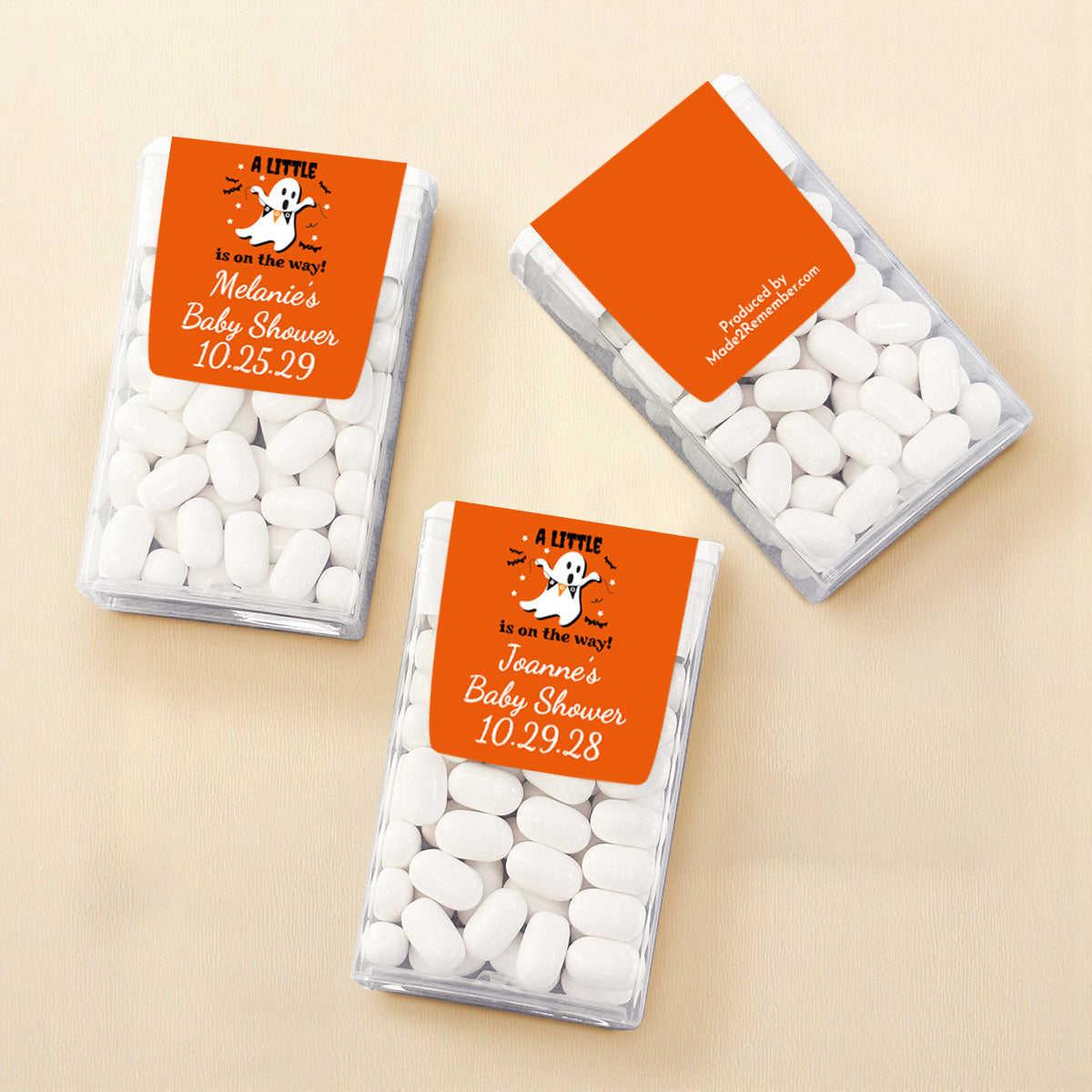 A Little Boo Is On The Way Personalized Tic Tac Mints (Set of 12)