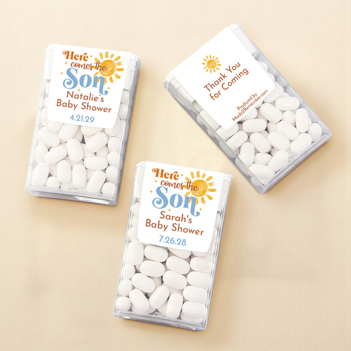 Here Comes The Son Personalized Tic Tac Mints (Set of 12)