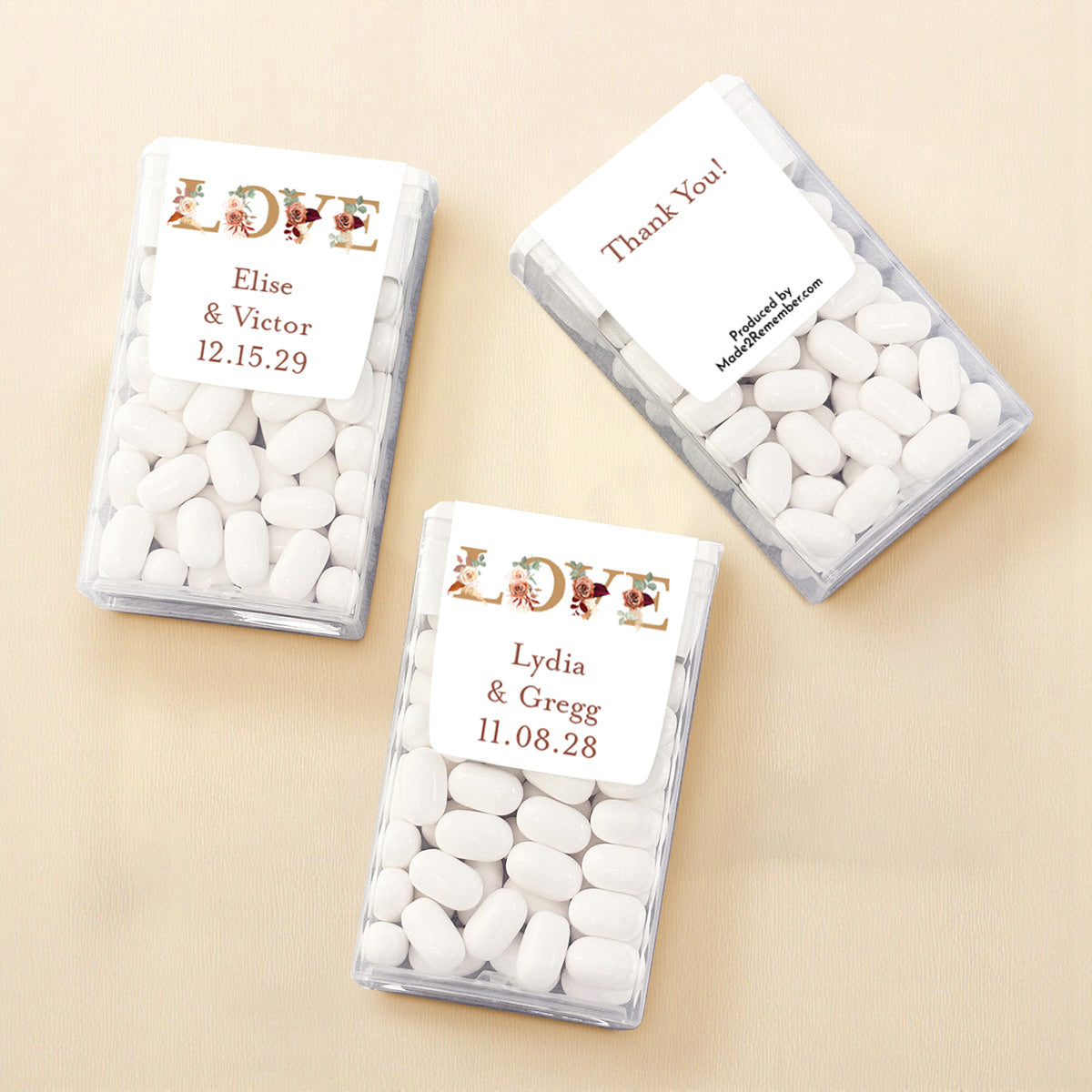 LOVE Fall Personalized Tic Tac Mints (Set of 12)