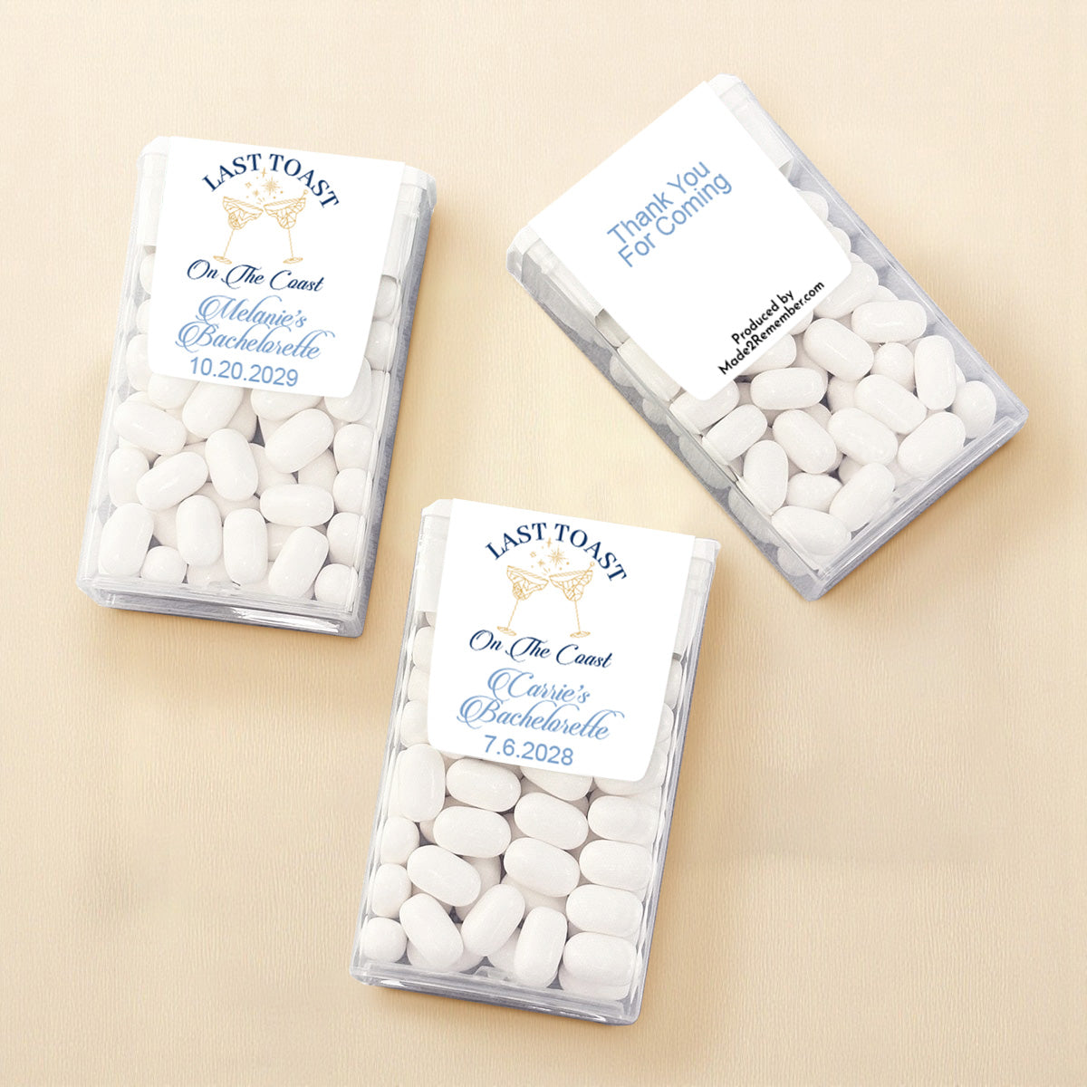Last Toast On The Coast Personalized Tic Tac Mints (Set of 12)