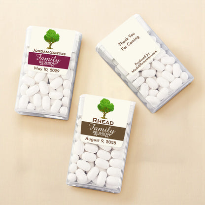 Family Reunion Tree Personalized Tic Tac Mints (Set of 12)