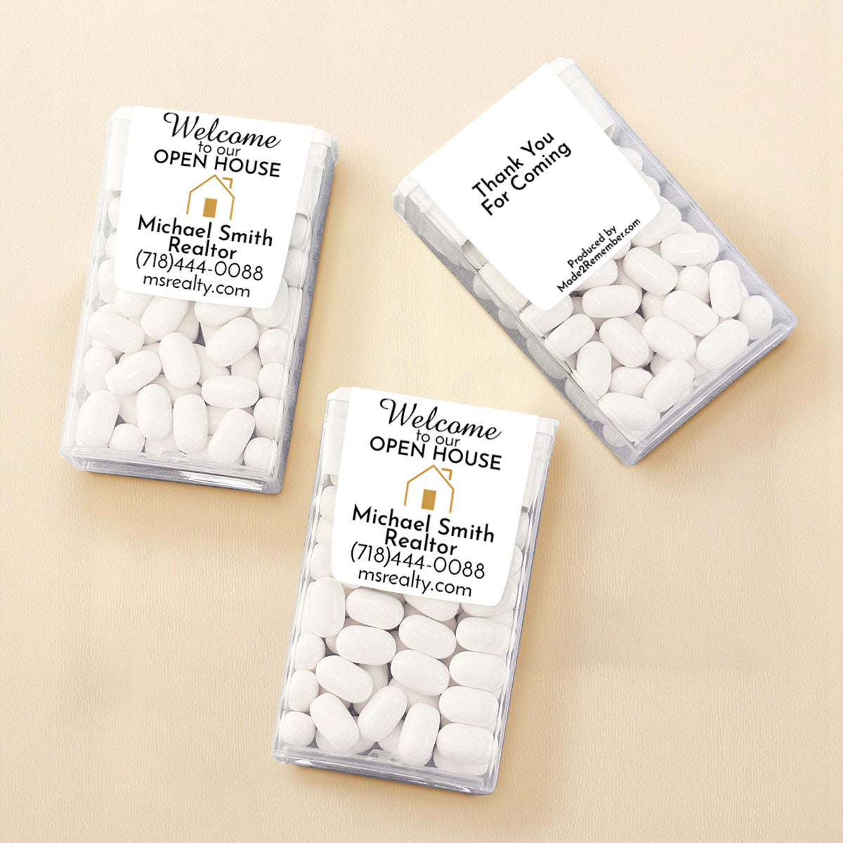 Welcome To Our Open House Personalized Tic Tac Mints (Set of 12)