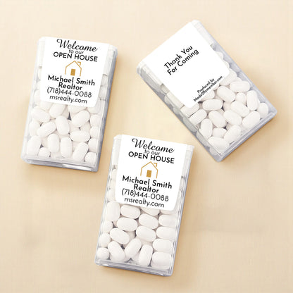Welcome To Our Open House Personalized Tic Tac Mints (Set of 12)