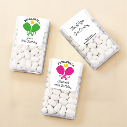 Pickleball Personalized Tic Tac Mints (Set of 12)