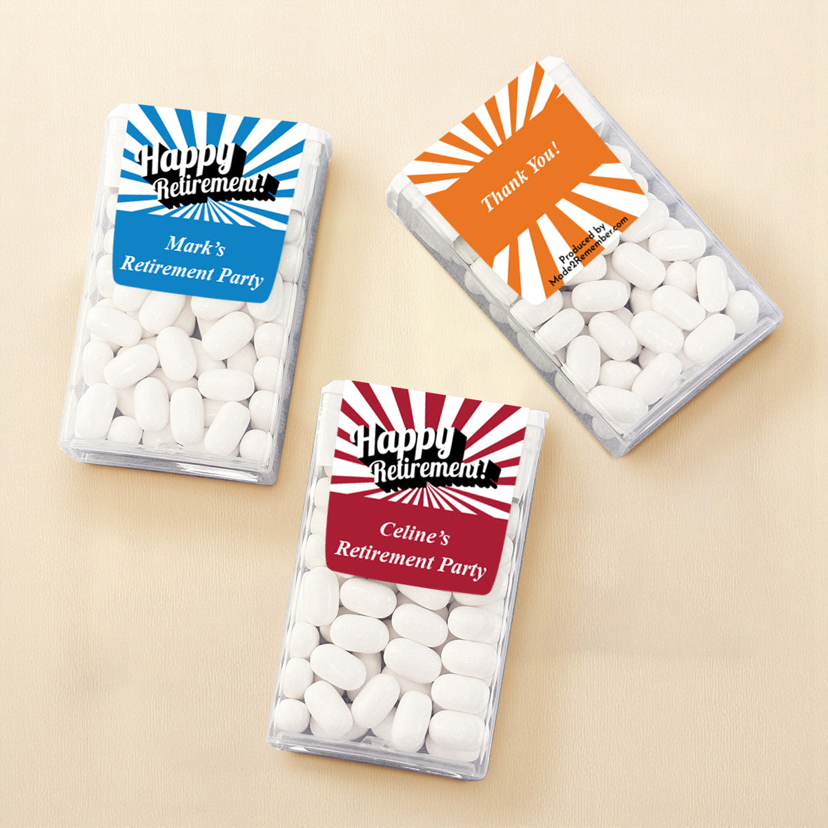 Happy Retirement Personalized Tic Tac Mints (Set of 12)