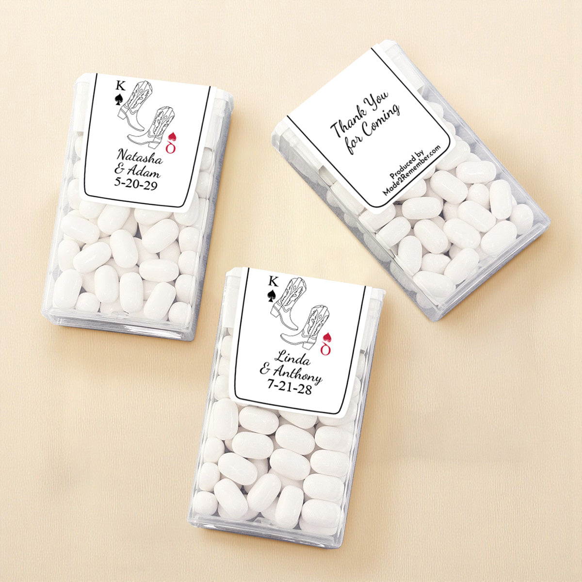 Western Cowboy Boots Personalized Tic Tac Mints (Set of 12)