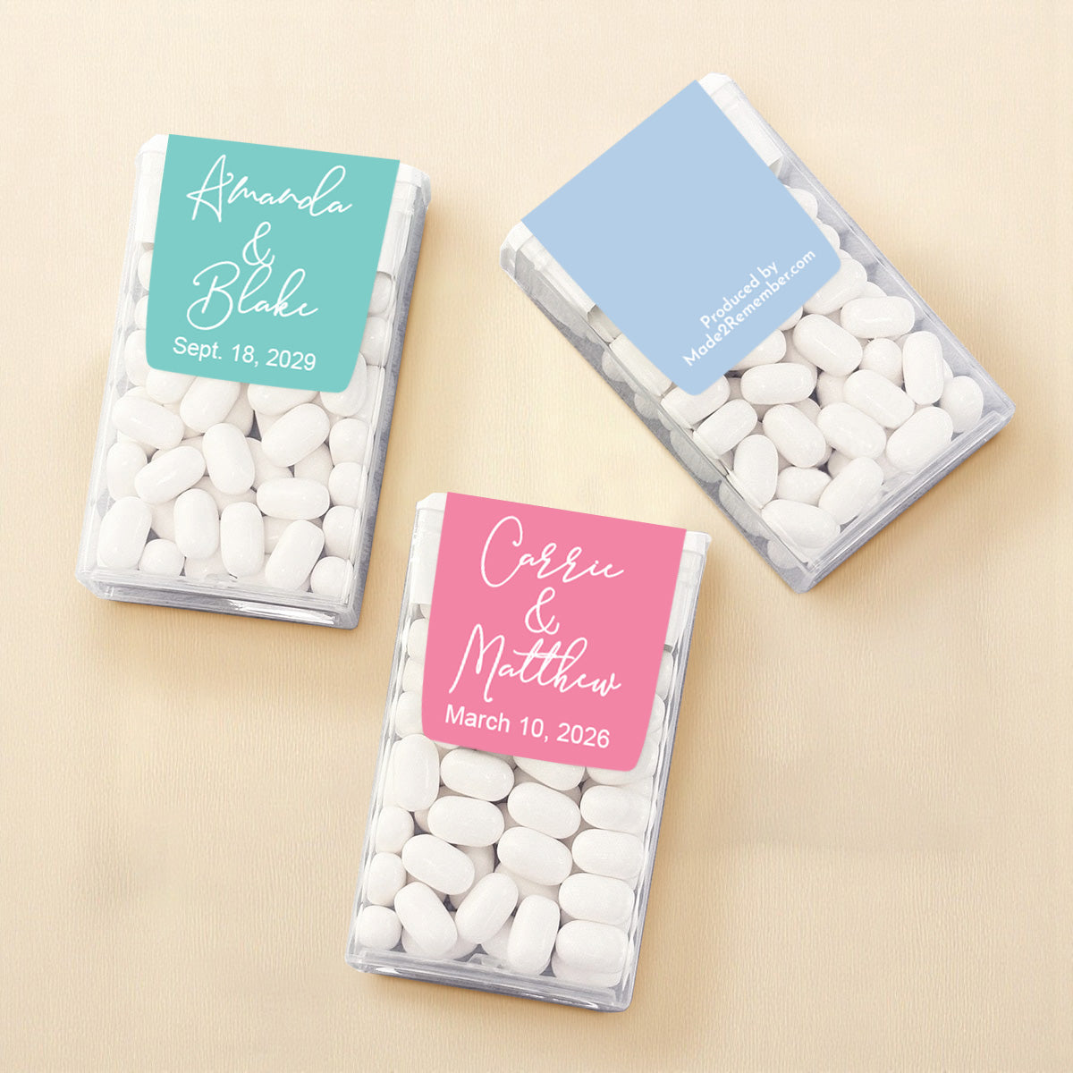 Couple Names Personalized Tic Tac Mints (Set of 12)