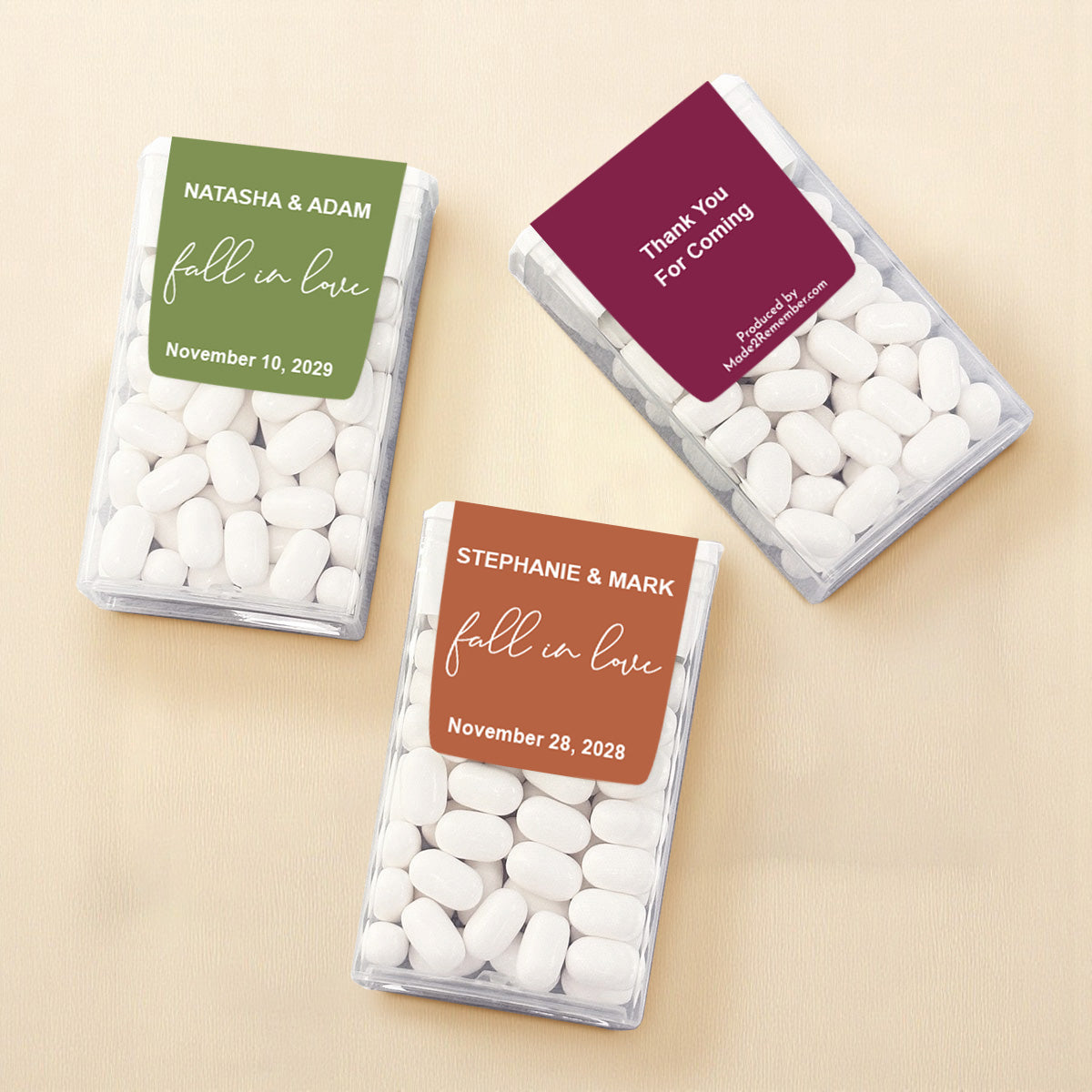 Fall In Love Personalized Tic Tac Mints (Set of 12)