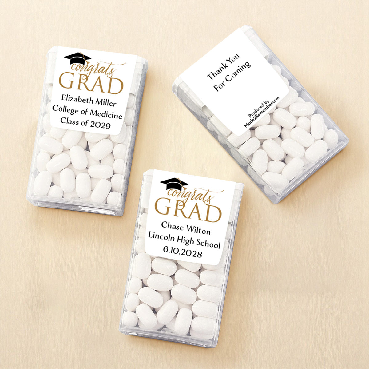 Congrats Grad Personalized Tic Tac Mints (Set of 12)