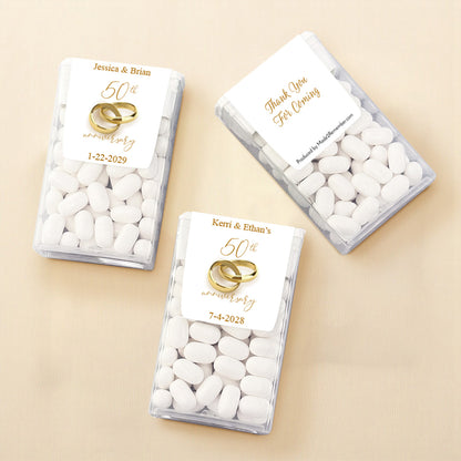 Wedding Anniversary Personalized Tic Tac Mints (Set of 12)