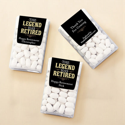 The Legend Has Retired Personalized Tic Tac Mints (Set of 12)