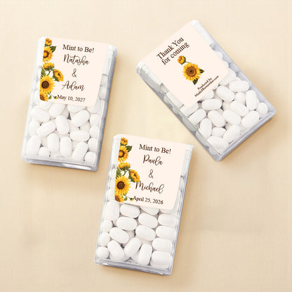Sunflower Personalized Tic Tac Mints (Set of 12)