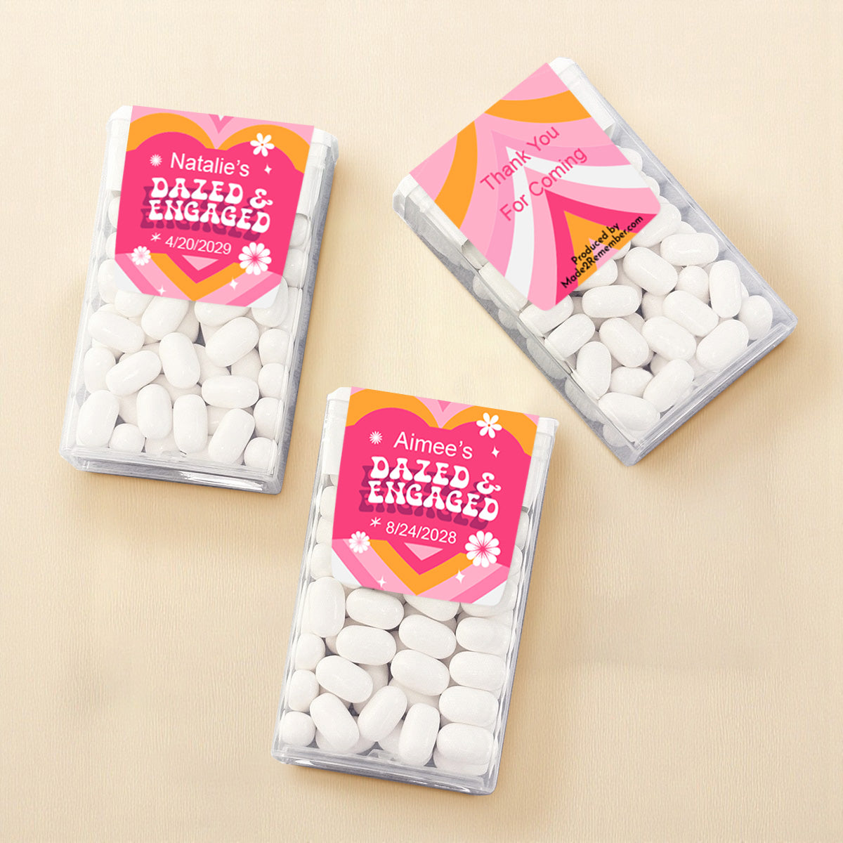 Dazed And Engaged Personalized Tic Tac Mints (Set of 12)