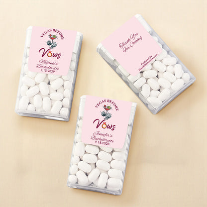 Vegas Before Vows Personalized Tic Tac Mints (Set of 12)