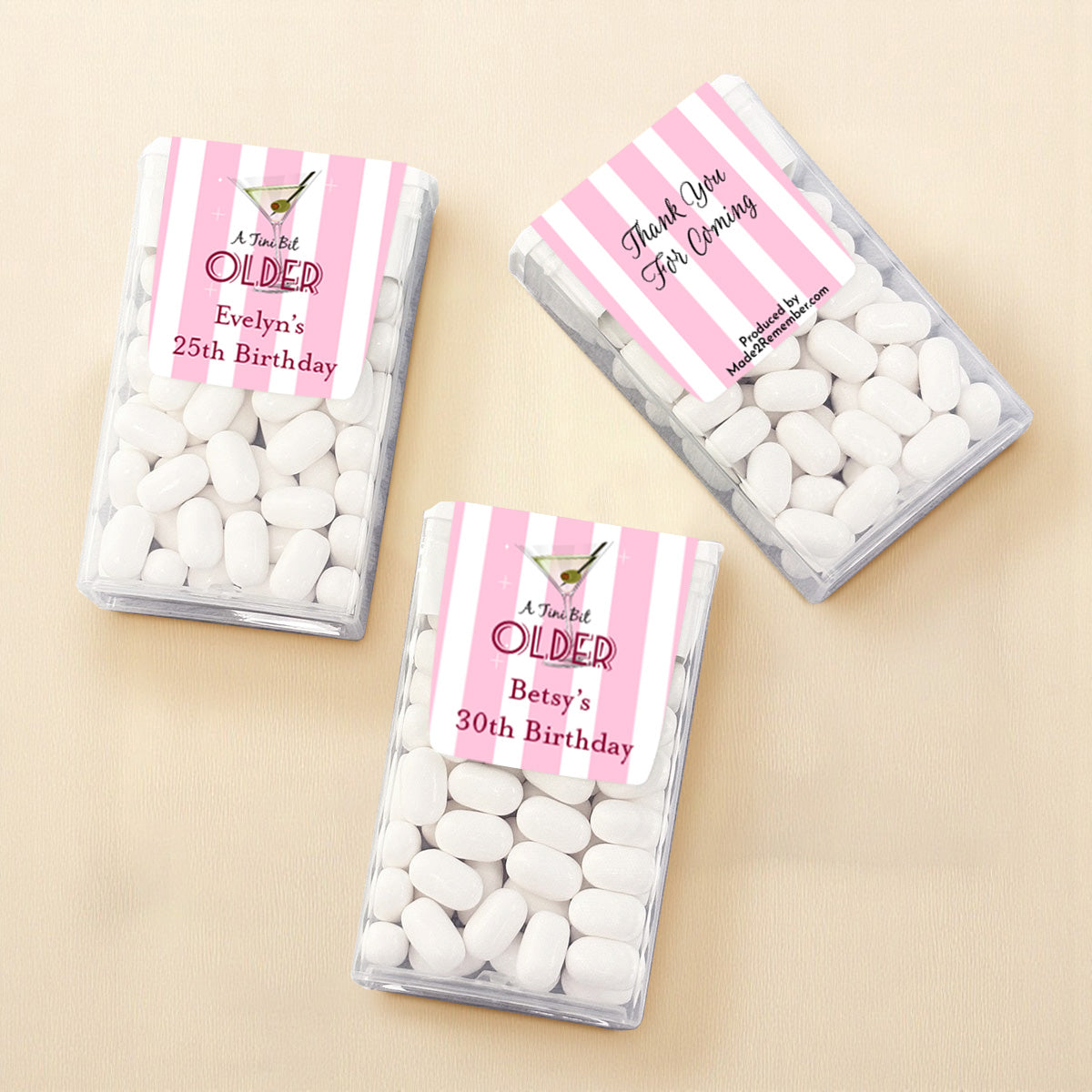 A Tini Bit Older Personalized Tic Tac Mints (Set of 12)