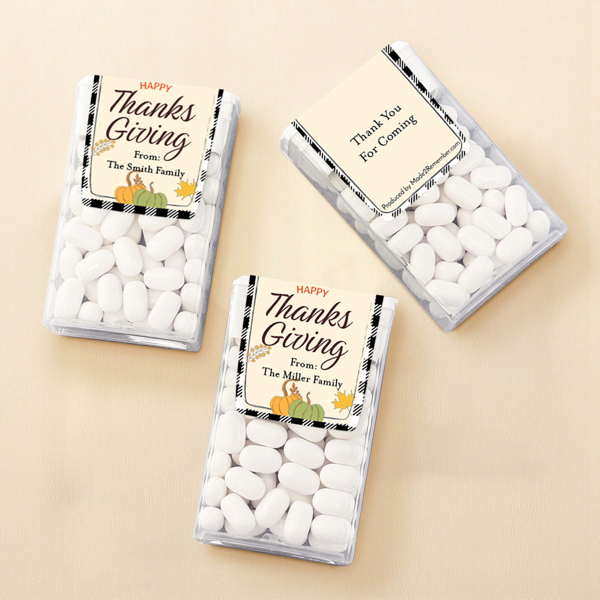 Happy Thanksgiving Personalized Tic Tac Mints (Set of 12)