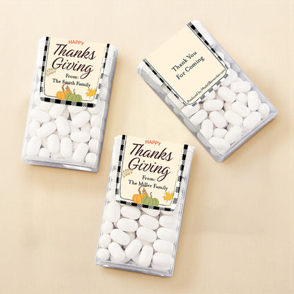 Happy Thanksgiving Personalized Tic Tac Mints (Set of 12)