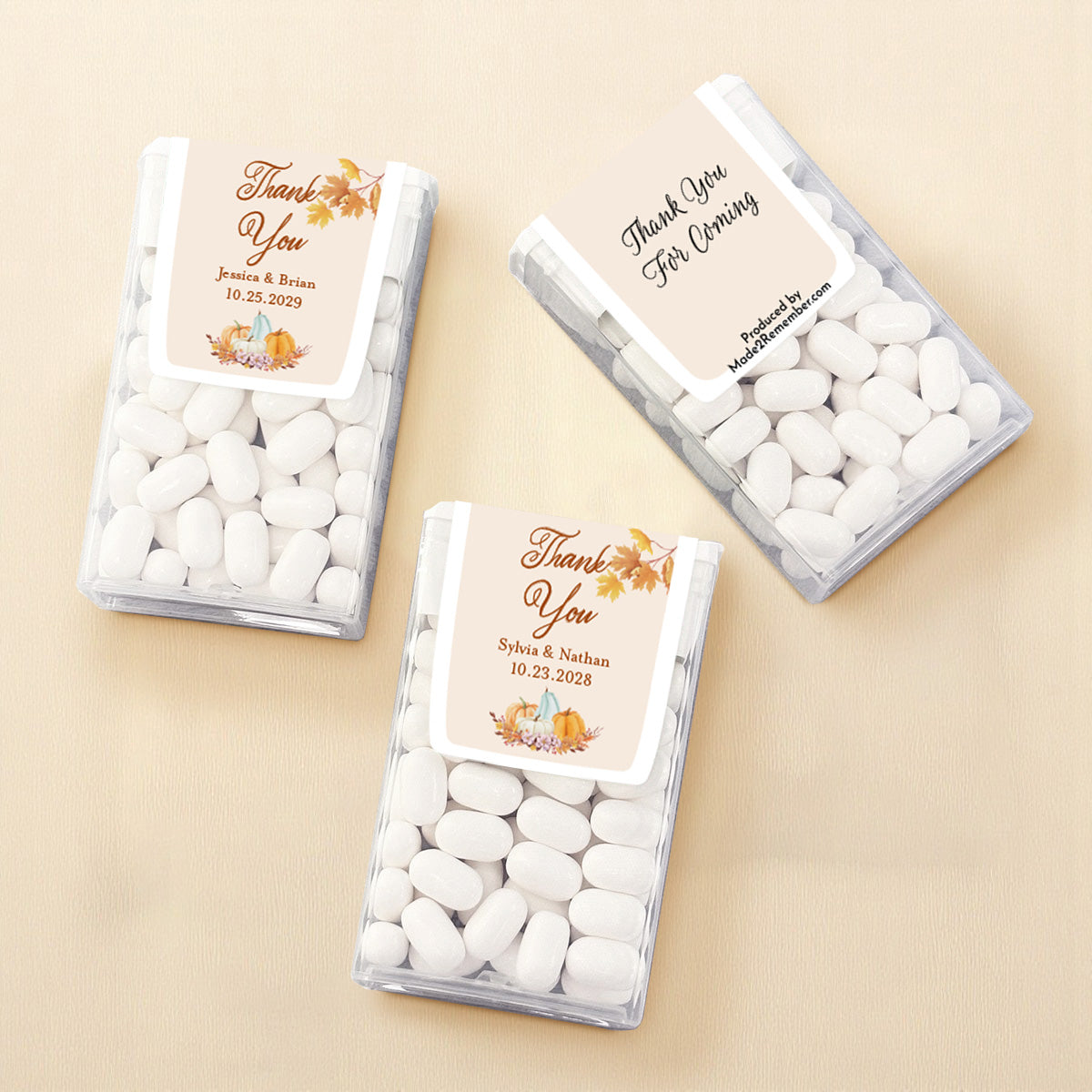 Fall Pumpkin Boho Personalized Tic Tac Mints (Set of 12)
