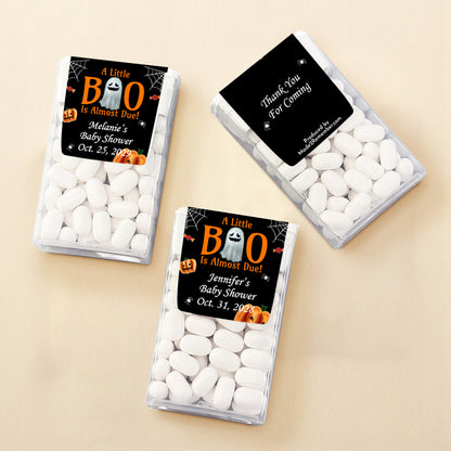 A Little Boo Is Almost Due Personalized Tic Tac Mints (Set of 12)