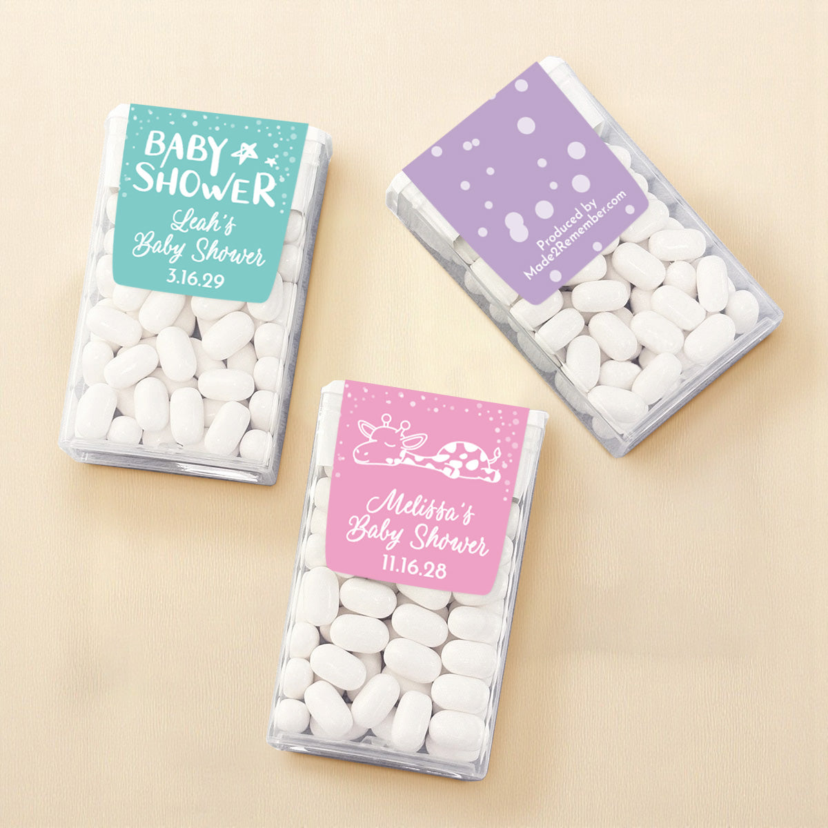 Baby Shower Personalized Tic Tac Mints (Set of 12)