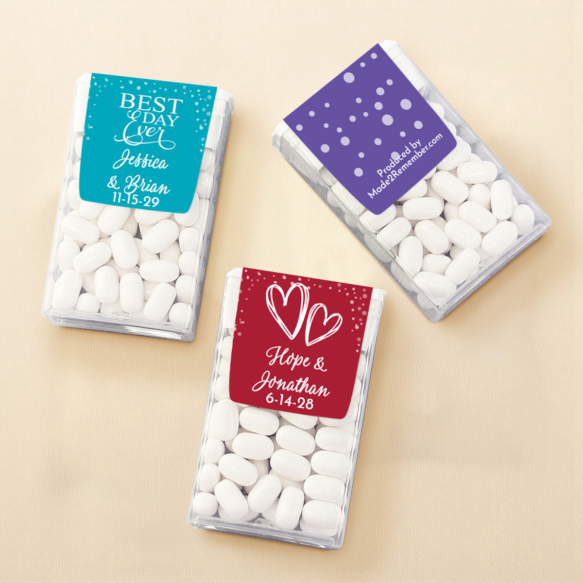 Wedding Personalized Tic Tac Mints (Set of 12)