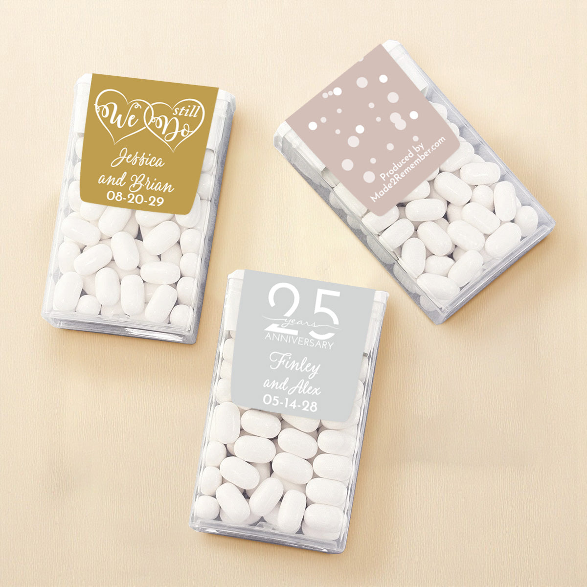Anniversary Personalized Tic Tac Mints (Set of 12)