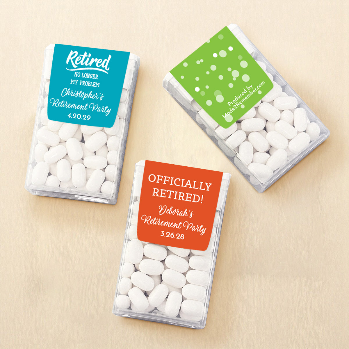 Retirement Personalized Tic Tac Mints (Set of 12)