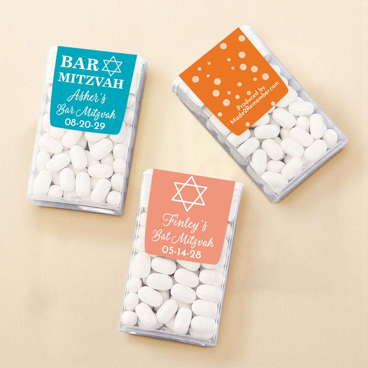 Bar/Bat Mitzvah Personalized Tic Tac Mints (Set of 12)