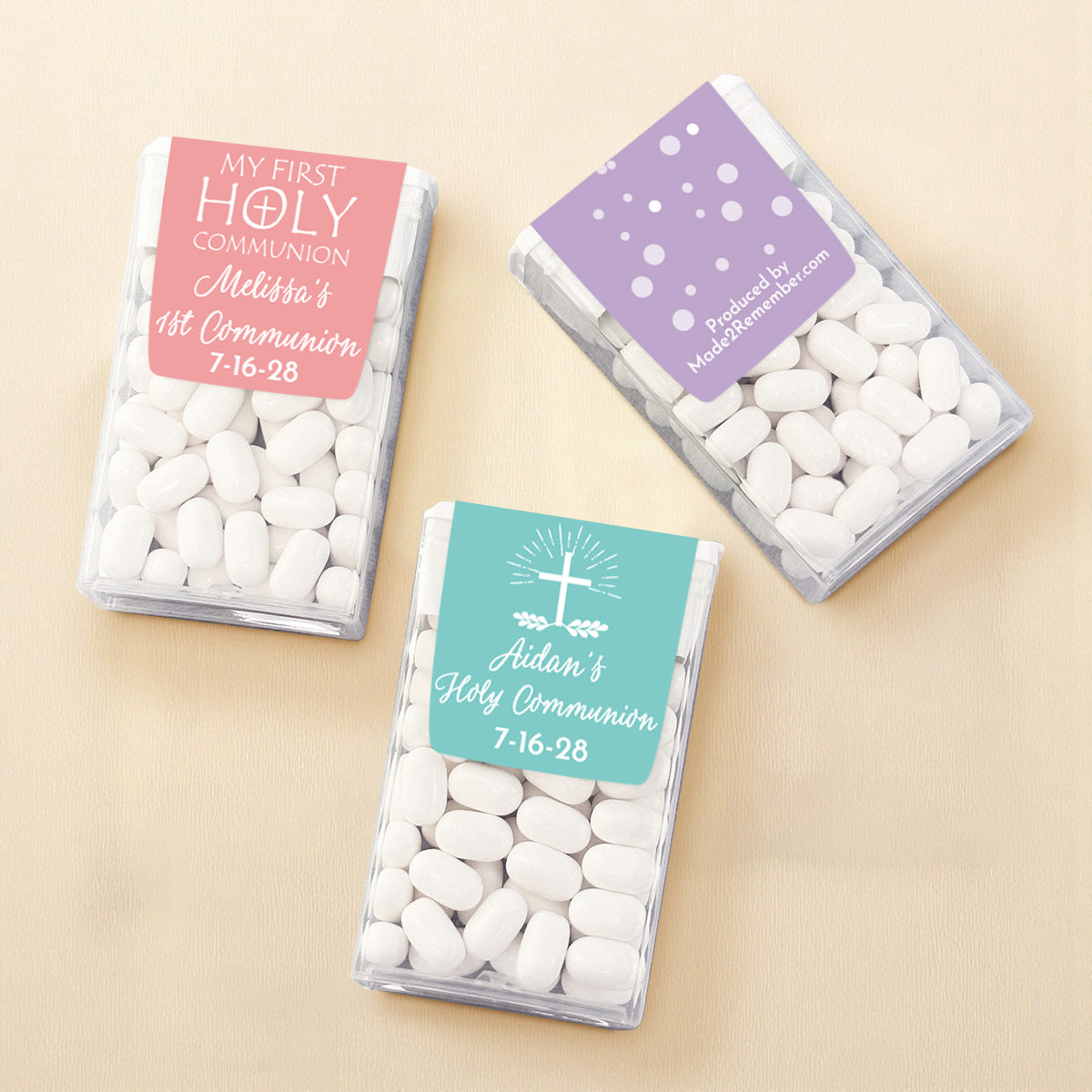 Holy Communion Personalized Tic Tac Mints (Set of 12)