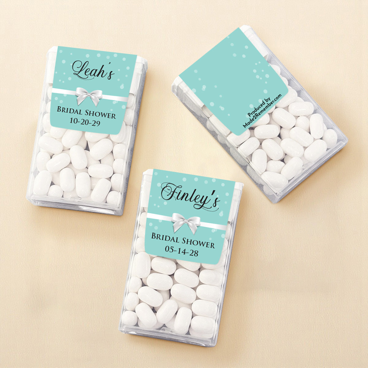 Tiffany Bow Personalized Tic Tac Mints (Set of 12)