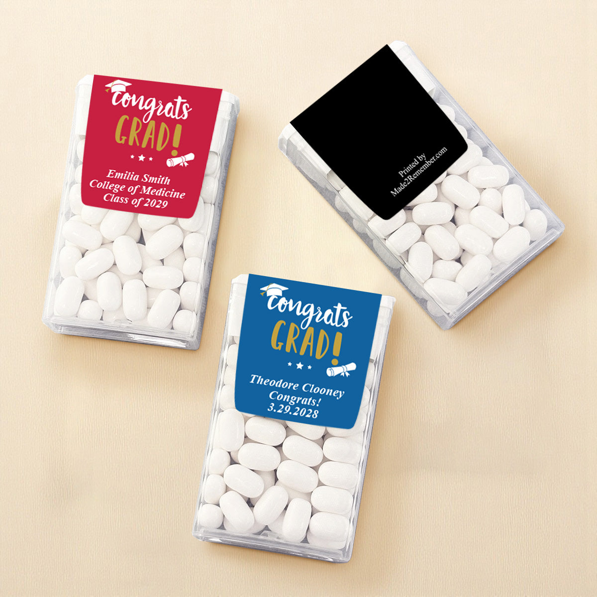 Congrats Grad Personalized Tic Tac Mints (Set of 12)