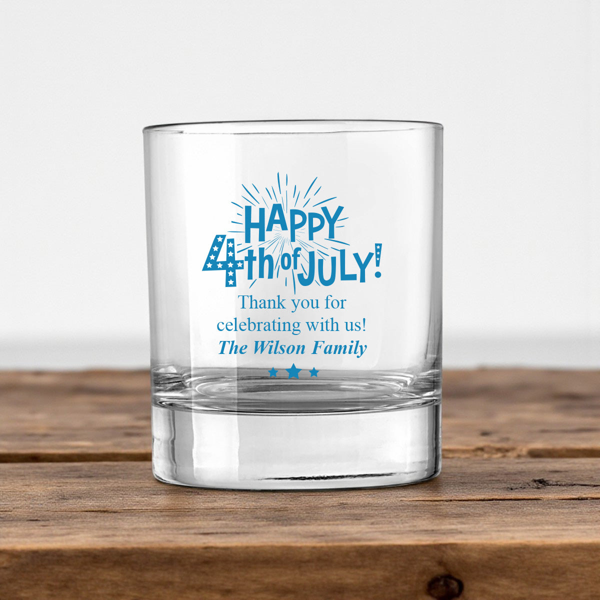 Fourth of July Personalized Votive Shot Glass (Set of 24)