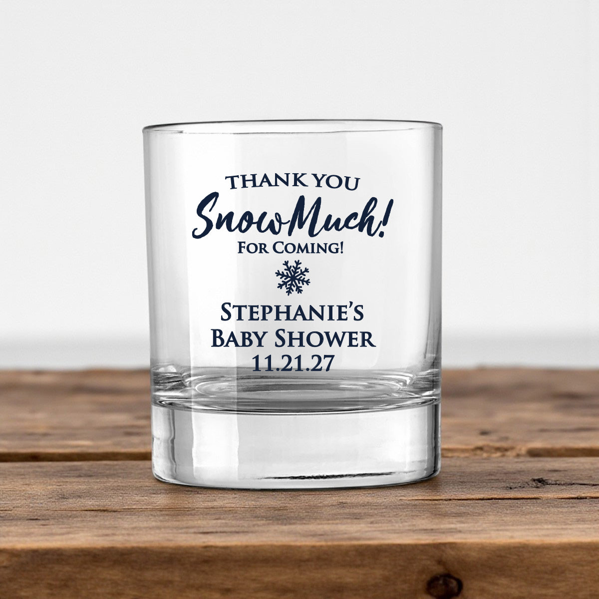 Thank You Snow-Much! Personalized Votive Shot Glass (Set of 24)