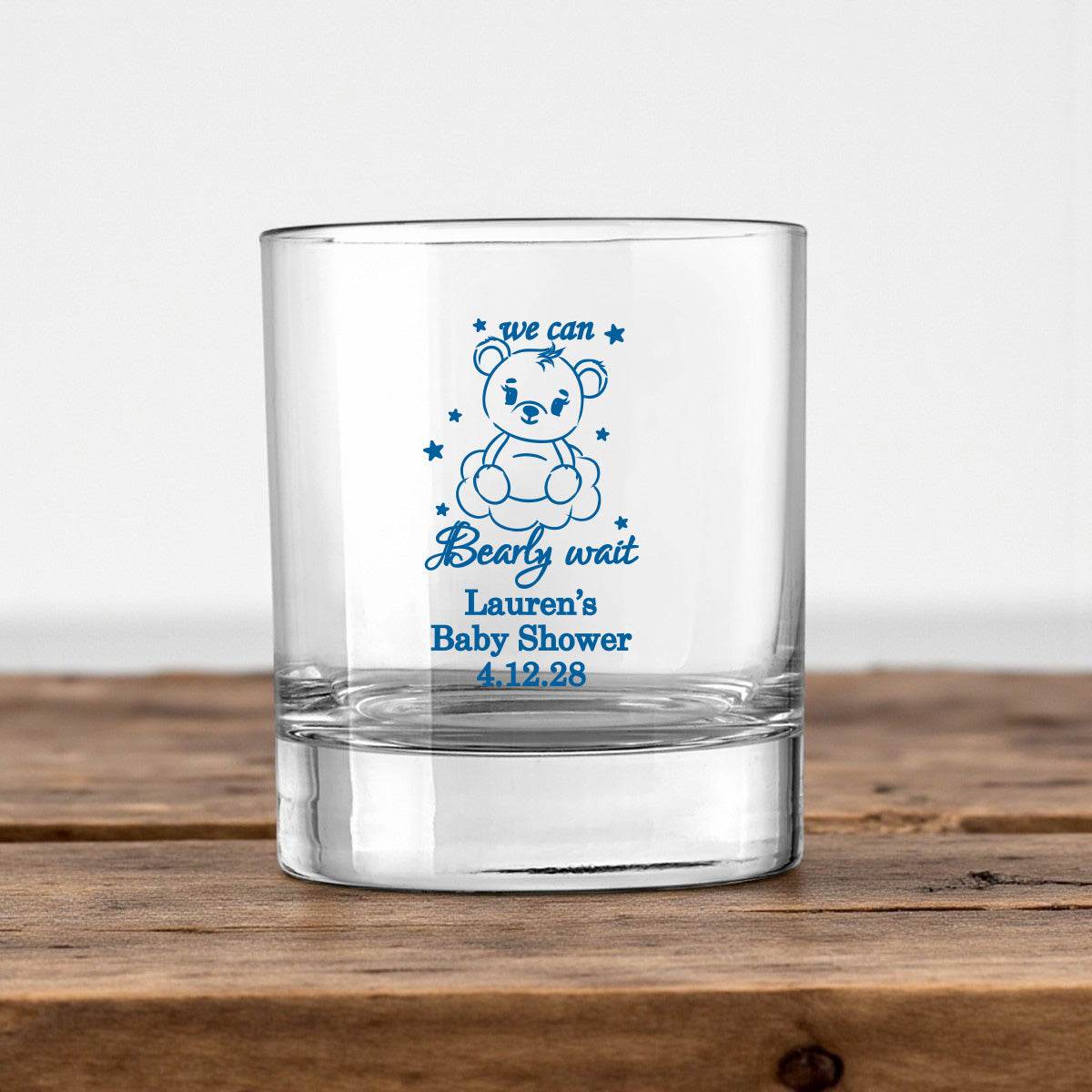 We Can Bearly Wait Personalized Votive Shot Glass (Set of 24)