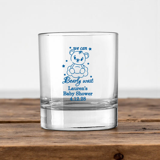 We Can Bearly Wait Personalized Votive Shot Glass (Set of 24)