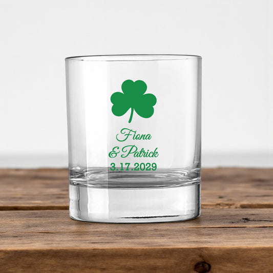 Irish Shamrock Personalized Votive Shot Glass (Set of 24)