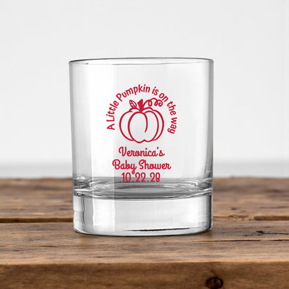 A Little Pumpkin Is On The Way Personalized Votive Shot Glass (Set of 24)