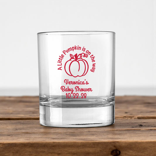 A Little Pumpkin Is On The Way Personalized Votive Shot Glass (Set of 24)