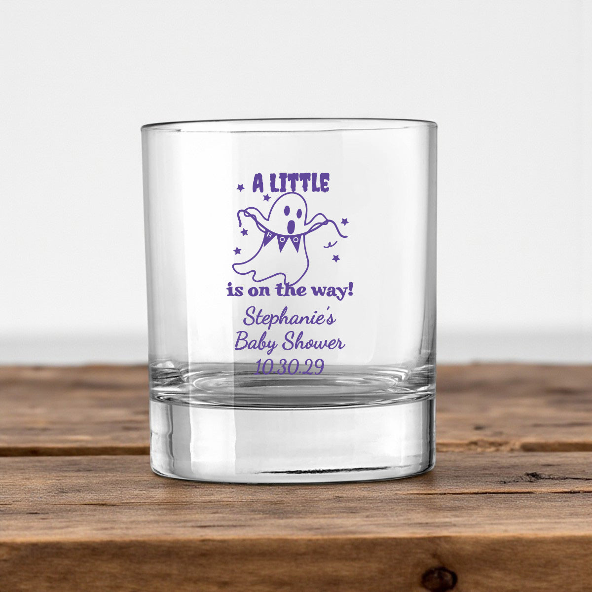 A Little Boo Is On The Way Personalized Votive Shot Glass (Set of 24)
