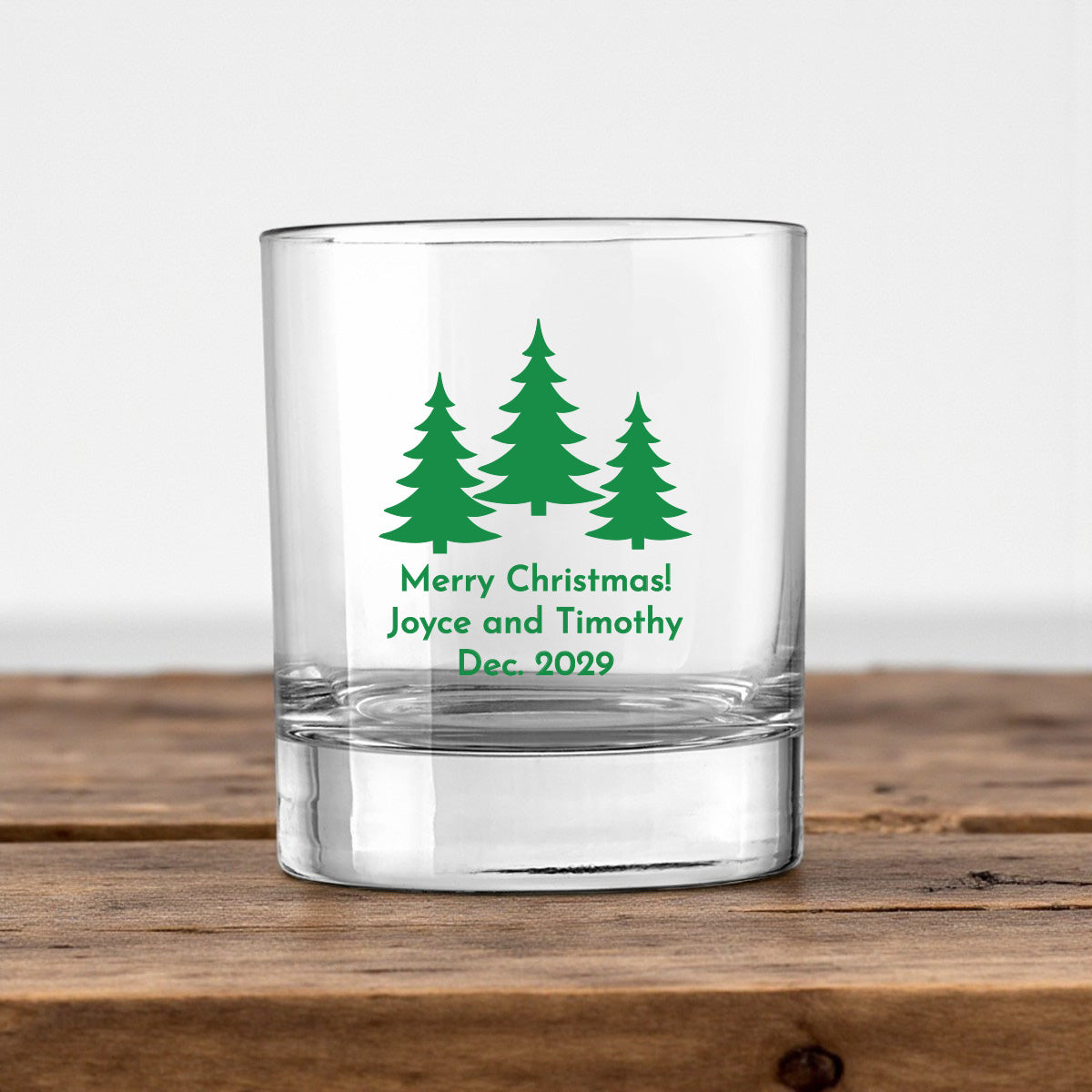 Holiday Christmas Personalized Votive Shot Glass (Set of 24)