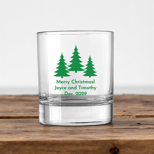 Holiday Christmas Personalized Votive Shot Glass (Set of 24)