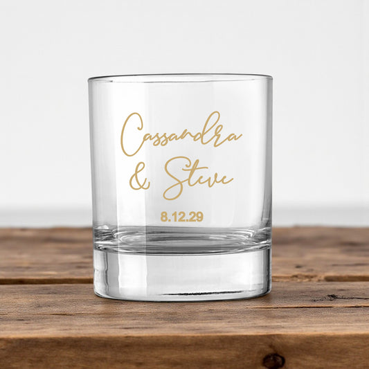 Couple Names Personalized Votive Shot Glass (Set of 24)