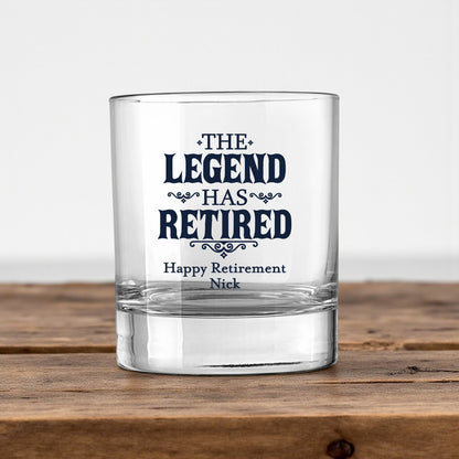 The Legend Has Retired Personalized Votive Shot Glass (Set of 24)