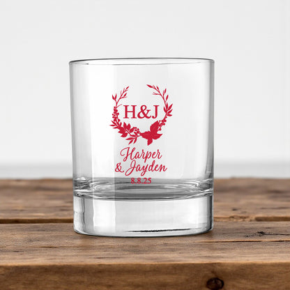 Fall Wreath Personalized Votive Shot Glass (Set of 24)
