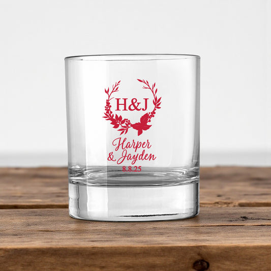 Fall Wreath Personalized Votive Shot Glass (Set of 24)