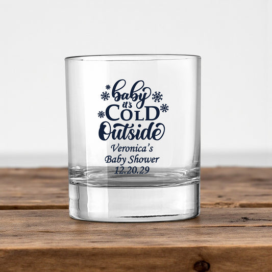 Baby It's Cold Outside Personalized Votive Shot Glass (Set of 24)