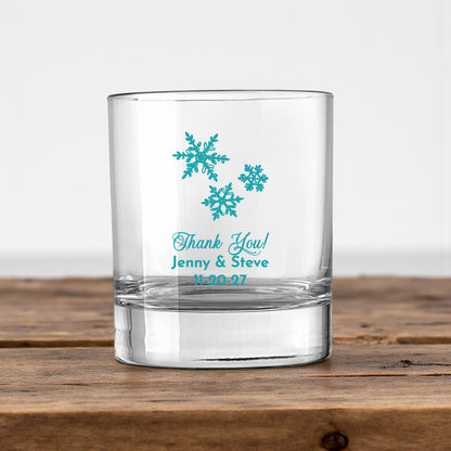 Snowflakes Personalized Votive Shot Glass (Set of 24)