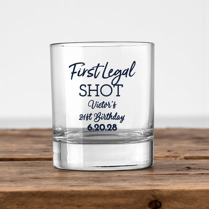 21st Birthday Personalized Votive Shot Glass (Set of 24)
