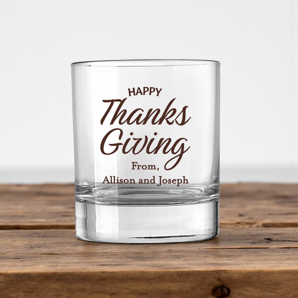 Happy Thanksgiving Personalized Votive Shot Glass (Set of 24)